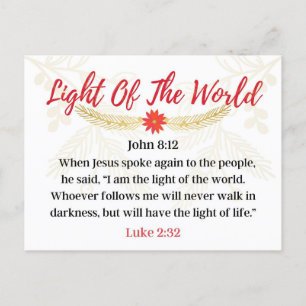 Day 4. Names Of Jesus   Light Of The World Advent Postcard