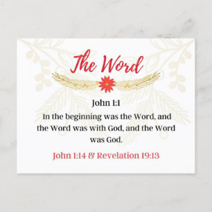 Day 5. Names Of Jesus   The Word  Advent Postcard