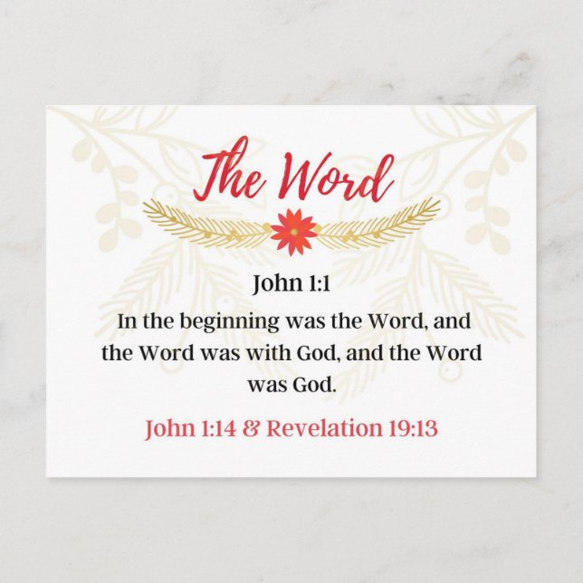 Day 5. Names Of Jesus | The Word |Advent Postcard (Back)