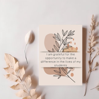 Day 9 Teacher Affirmation Daily Mental Health Card