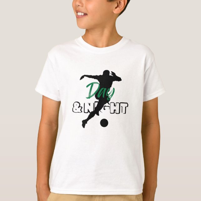 Day and Night Soccer Life  T-Shirt (Front)