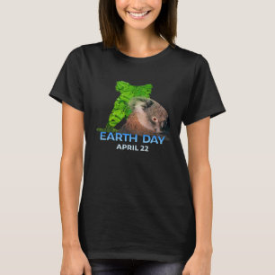 Day April 22 Koala Bear Silhouette T-Shirt