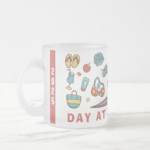 Day At The Beach - 2025 Frosted Glass Coffee Mug