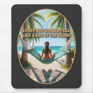 Day at the beach mouse mat