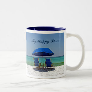 Day at the Beach Two-Tone Coffee Mug