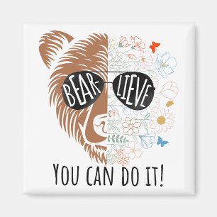 Day Bear Believe You Can Do It Cute Teacher Testin Magnet