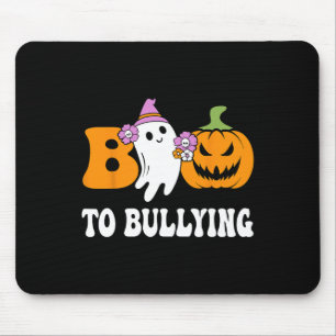 Day Boo To Bullying Awareness Ghost Pumpkin Orange Mouse Mat