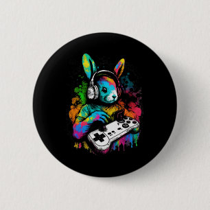 Day Boys Gamer Shirt Video Game Controller Bunny 1 6 Cm Round Badge