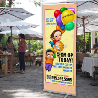 Day Care Child Care Paediatrician Summer Camp Retractable Banner