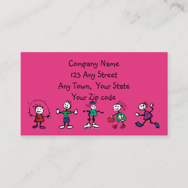 day care,child care, teacher or  babysitting business card (Front)