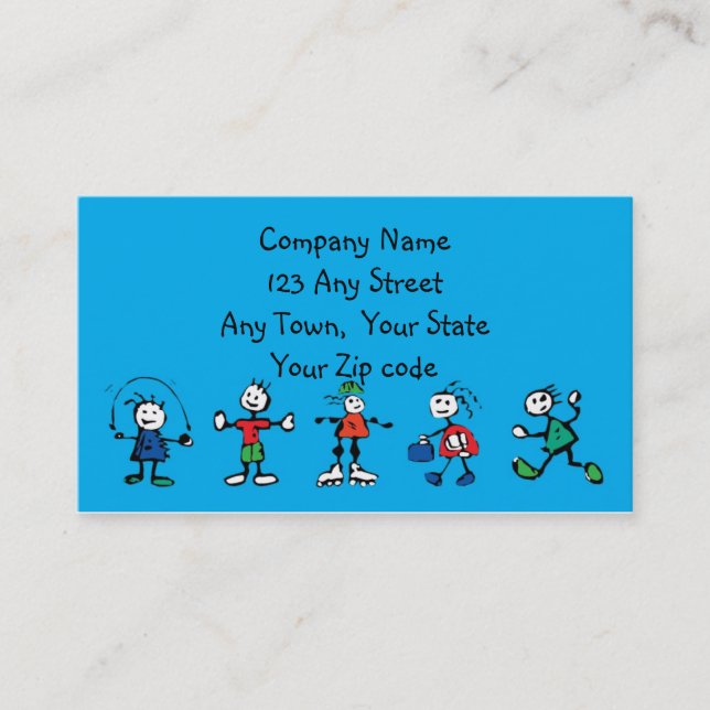 day care,child care, teacher or  babysitting business card (Front)
