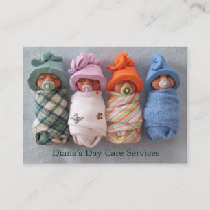 Day Care Provider: Photo of Clay Babies: Original Business Card