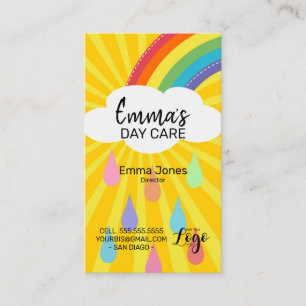 day care sun sunny summer outside nursery business card