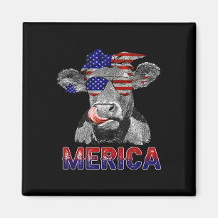 Day Cow Merica 4th Of July Cows Lovers  Magnet