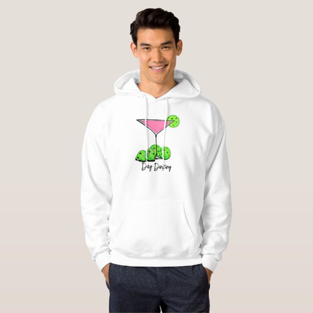 Day Dinking Cosmo Pink Cocktail, Pickleball Limes Hoodie (Front Full)