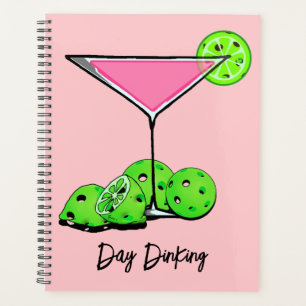 Day Dinking Cosmo Pink Cocktail, Pickleball Limes Planner