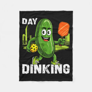 Day dinking pickleball funny dink women men pickle fleece blanket