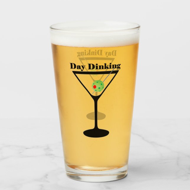 Day Dinking - Pickleball Glass (Front Filled)