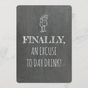 Day Drink Funny Bridesmaid Invitation