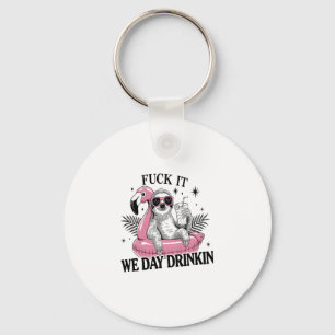 Day drinkin Sloth Key Ring