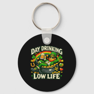 Day Drinking Low Life Vintage Funny St Patricks Key Ring