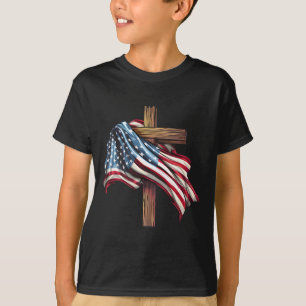 Day Flag Cross Print T-Shirt