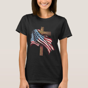 Day Flag Cross Print T-Shirt