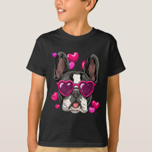Day French Bulldog Heart Couples Love Day Dog T-Shirt
