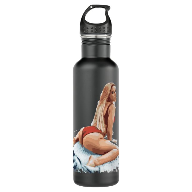 Day Gift Mens Funny Abella Danger Poster Mia Khali 710 Ml Water Bottle (Front)