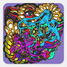Day-Glo Colours Wild Hallucination Abstract Design