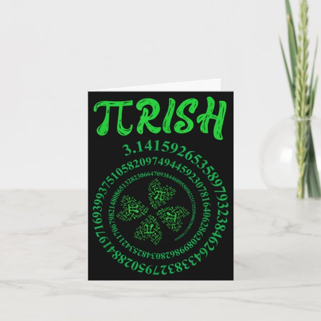 Day graphic irish funny st. patrick's day math card (Front)