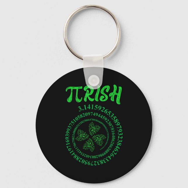 Day graphic irish funny st. patrick's day math key ring (Front)