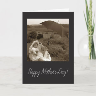 Day in the Wildflowers Smiling Child Vintage Photo Card
