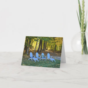 Day is Done - Adirondack Chairs in Fall Card
