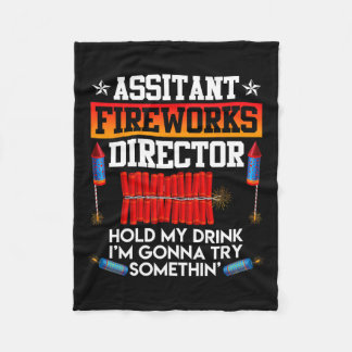 Day Istant Fireworks Director Usa Party Fan  Fleece Blanket