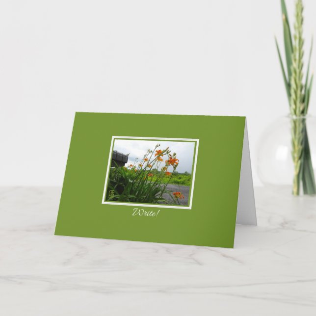Day Lilies & Mailbox “Write” Card (Front)
