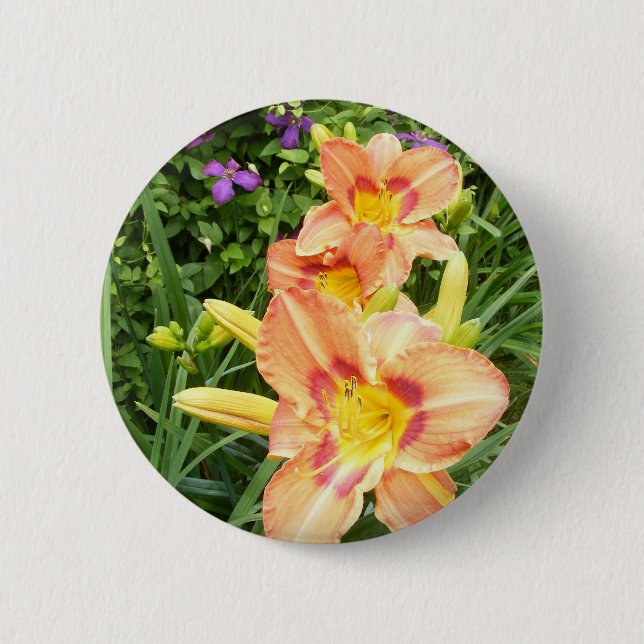 Day Lily 18 ~ button (Front)