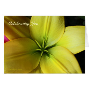 Day Lily: Birthday card for good friends--