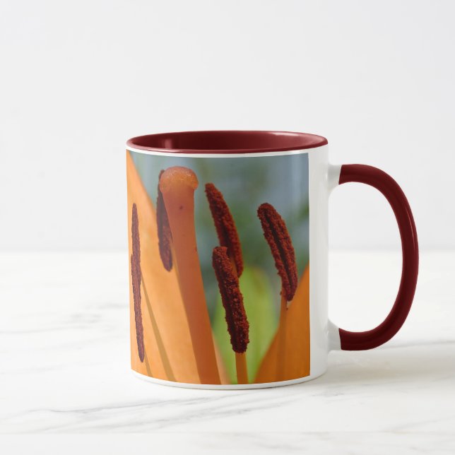 day-lily ringer ceramic mug (Right)