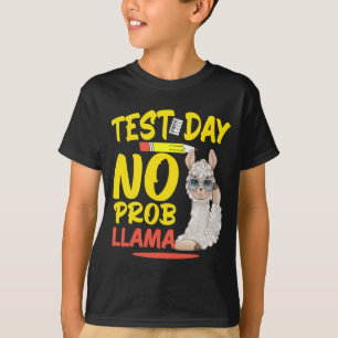 Day No Prob-llama Llama Teacher &amp; Student Test T-Shirt