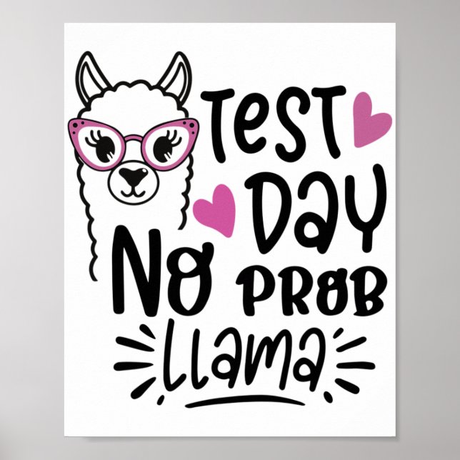 Day No Prob-llama Llama Teacher Testing Day 1  Poster (Front)