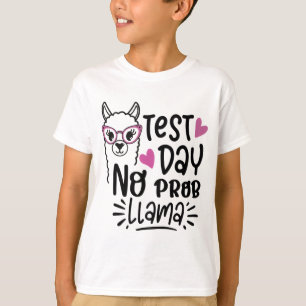 Day No Prob-llama Llama Teacher Testing Day 1 T-Shirt