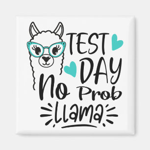 Day No Prob-llama Llama Teacher Testing Day 2 Magnet