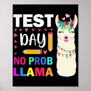 Day No Prob-llama Llama Teacher Testing Day 9  Poster