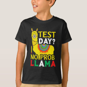 Day No Prob-llama Teacher Teaching Exam Testing  T-Shirt