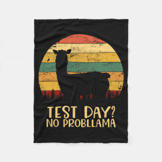 Day No Probllama Silhouette Teacher Student Gradua Fleece Blanket
