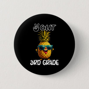 Day Of 3rd Grade Peace Out 3rd Grade Funny Graduat 6 Cm Round Badge