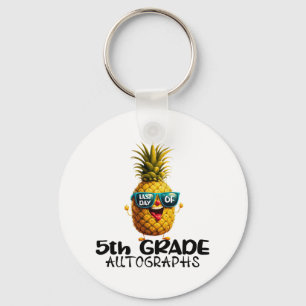 Day Of 5th Grade Autograph Graduation Boys Girls F Key Ring
