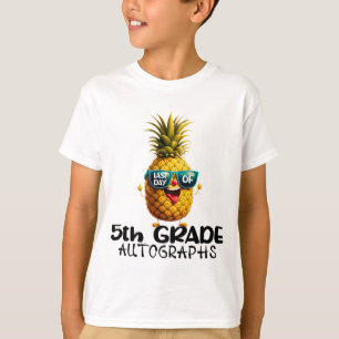 Day Of 5th Grade Autograph Graduation Boys Girls F T-Shirt