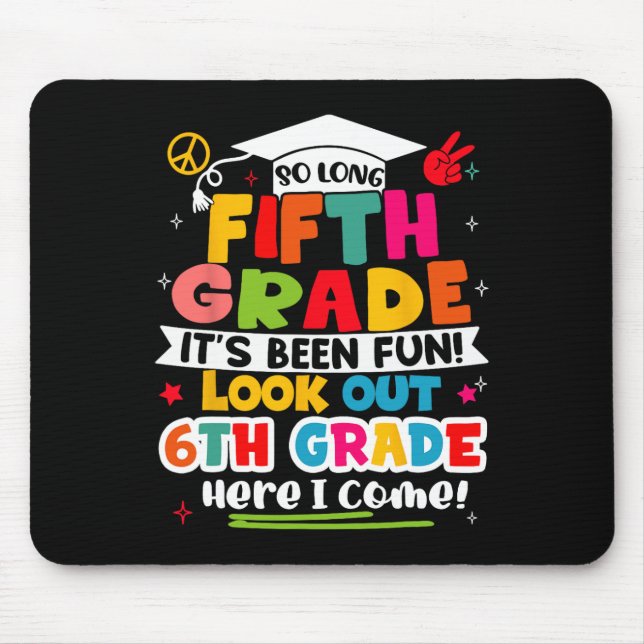 Day Of 5th Grade Graduation Graduate Boys Girls Ki Mouse Mat (Front)